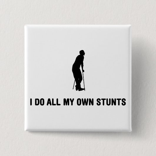 Auf Krücken Button (Vorderseite)