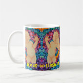 Auf Lachen behaltend Blasen Kaffeetasse (Links)