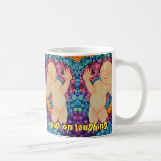 Auf Lachen behaltend Blasen Kaffeetasse (Rechts)