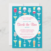 Auf Lager Sie die Bar-Einladung im Blau Einladung (Vorderseite)