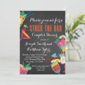 Auf Lager Sie die Bar-Paar-Polterabend-Einladung Einladung (Stehend Vorderseite)