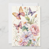 Auf Lebenszeit der Schmetterlinge Frühling Brautpa Einladung (Rückseite)