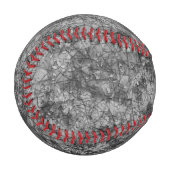 Auf leicht gepunktet grau und schwarz gehäutet baseball (Vorderseite Links)