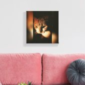 Auf Leinwand gedruckte Katze (Insitu (Wohnzimmer))