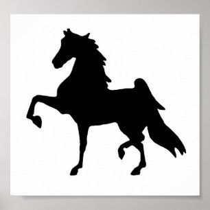 Auf Leinwand Saddlebred Silhouette Poster