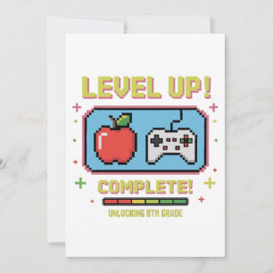 Auf Level 8. Klasse freigeschaltet   Lustiger Game Einladung