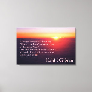 Auf Liebe - der Prophet durch Kahlil Gibran Leinwanddruck