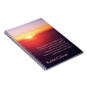 Auf Liebe - der Prophet durch Kahlil Gibran Notizblock (Rechte Seite)