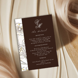 Auf Liebe Hochzeitskarte braun RSVP Karte