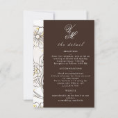 Auf Liebe Hochzeitskarte braun RSVP Karte (Vorderseite)