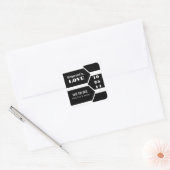Auf Liebe zeigen Save the Date Aufkleber (Umschlag)