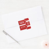 Auf Liebe zeigen Save the Date Aufkleber (Umschlag)