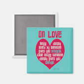 Auf Liebe. Zitat von Lao Tzu Magnet (Vorderseite/Rückseite)
