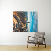 Auf majestätischen Herbstfelsen Wandteppich (Beispiel (Horizontal))