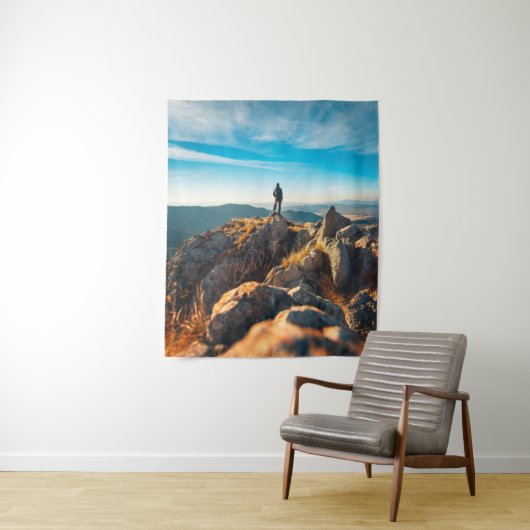Auf majestätischen Herbstfelsen Wandteppich (Beispiel)