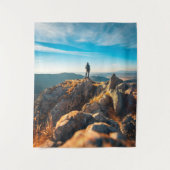 Auf majestätischen Herbstfelsen Wandteppich (Vorderseite)