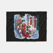 Auf Mallard auf Gadwall Weihnachtsfeierliche Jagd Fleecedecke (Vorderseite (Horizontal))