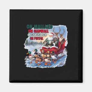 Auf Mallard auf Gadwall Weihnachtsfeierliche Jagd  Magnet