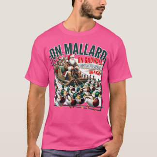 Auf Mallard auf Gadwall Weihnachtsfeierliche Jagd T-Shirt