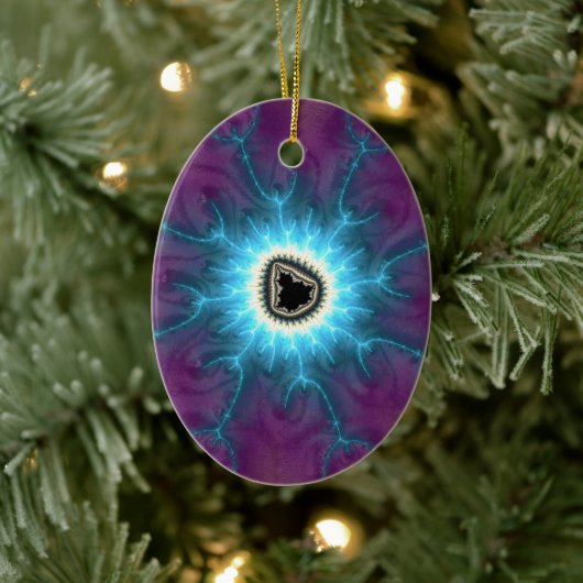 Auf Mandelbrot Shocking Fraktal Abstrakt schalten Keramik Ornament (Baum)