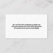 Auf Marmorboden gruppierte Gewürze Visitenkarte (Rückseite)