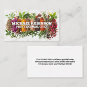 Auf Marmorboden gruppierte Gewürze Visitenkarte (Vorne/Hinten)