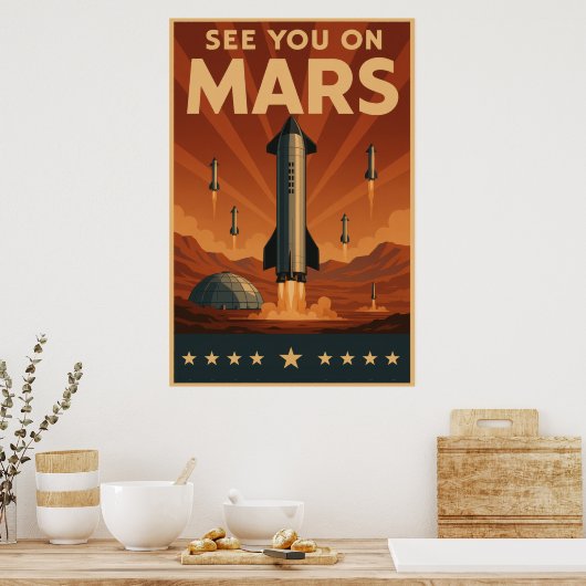 Auf Mars Poster sehen (Küche)