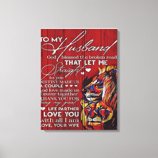 Auf mein Geschenk für den Ehemann, das Beste, was Leinwanddruck (Vorderseite)