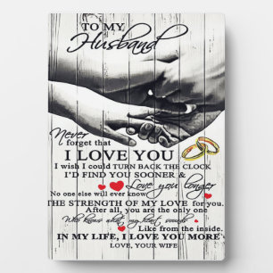 Auf mein Geschenk für den Ehemann, ein Weihnachtsg Fotoplatte