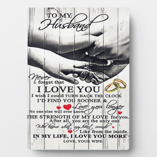 Auf mein Geschenk für den Ehemann, ein Weihnachtsg Fotoplatte (Vorderseite)