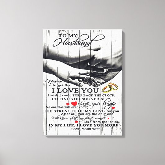 Auf mein Geschenk für den Ehemann, ein Weihnachtsg Leinwanddruck (Vorderseite)