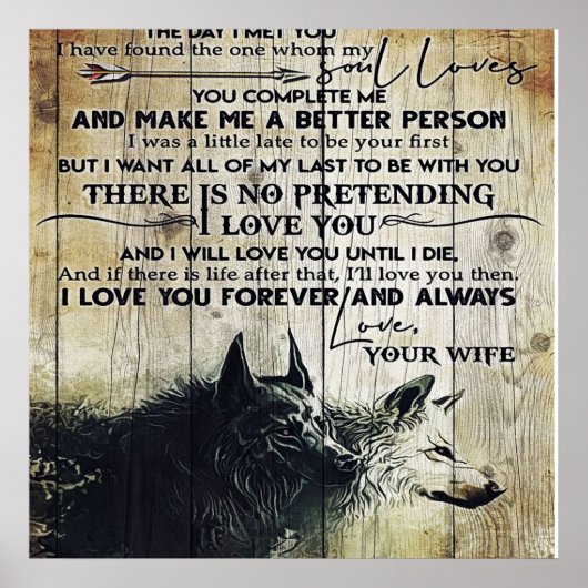 Auf mein Geschenk für den Ehemann, ein Weihnachtsg Poster (Vorne)