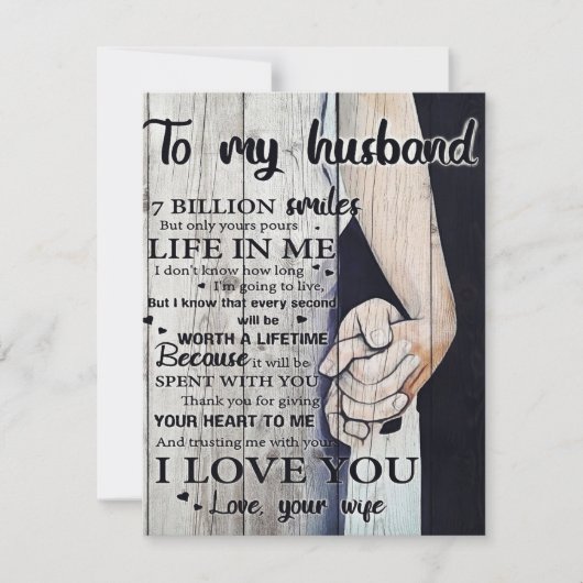 Auf mein Geschenk für den Ehemann | Love Husband L Einladung (Vorderseite)