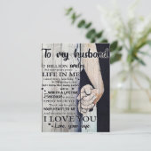 Auf mein Geschenk für den Ehemann | Love Husband L Einladung (Stehend Vorderseite)