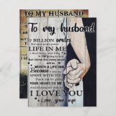 Auf mein Geschenk für den Ehemann | Love Husband L Einladung (Vorne/Hinten)