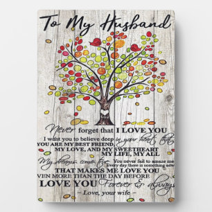Auf mein Geschenk für den Ehemann Love Husband L Fotoplatte