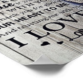 Auf mein Geschenk für den Ehemann | Love Husband L Poster (Ecke)