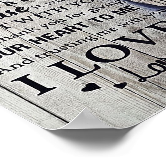 Auf mein Geschenk für den Ehemann | Love Husband L Poster (Ecke)