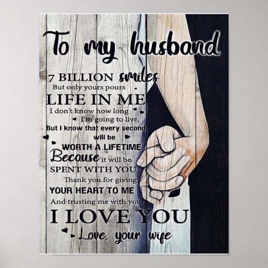 Auf mein Geschenk für den Ehemann | Love Husband L Poster (Vorne)