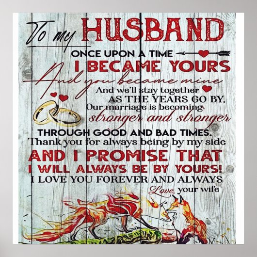 Auf mein Geschenk für den Ehemann | Schreiben an i Poster (Vorne)