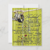 Auf mein Geschenk für mein Ehemännchen Design | Li Einladung (Rückseite)