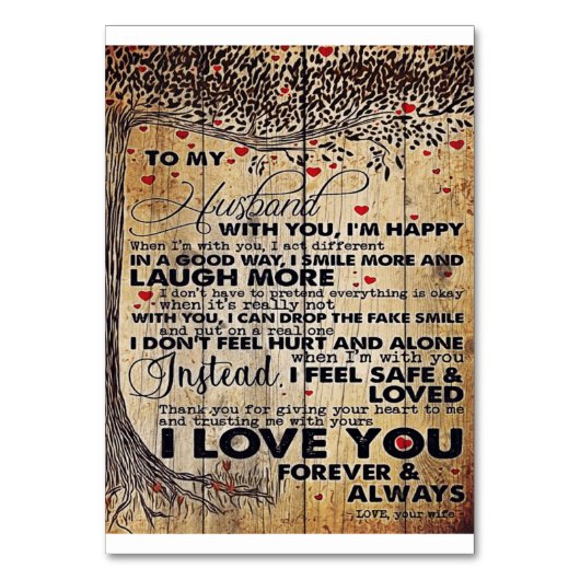 Auf mein Geschenk für mein Ehemännchen Design | Li Tischnummer (Vorderseite)