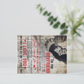 Auf mein Männergeschenk, Personalisiertes Geschenk Ankündigungspostkarte (Stehend Vorderseite)