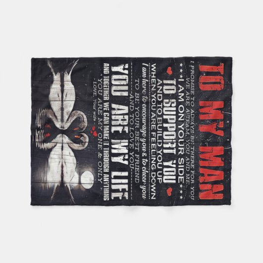 Auf mein Männergeschenk, Personalisiertes Geschenk Fleecedecke (Vorderseite (Horizontal))