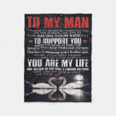 Auf mein Männergeschenk, Personalisiertes Geschenk Fleecedecke (Vorderseite)