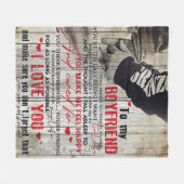 Auf mein Männergeschenk, Personalisiertes Geschenk Fleecedecke (Vorderseite (Horizontal))