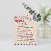 Auf mein Sohn Geschenk, Mama und Sohn, Liebe Brief Einladung (Stehend Vorderseite)