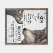 Auf mein Sohn Geschenk, Mama und Sohn, Liebe Brief Fleecedecke (Vorderseite (Horizontal))