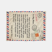 Auf mein Sohn Geschenk, Mama und Sohn, Liebe Brief Fleecedecke (Vorderseite (Horizontal))