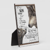 Auf mein Sohn Geschenk, Mama und Sohn, Liebe Brief Fotoplatte (Seite)